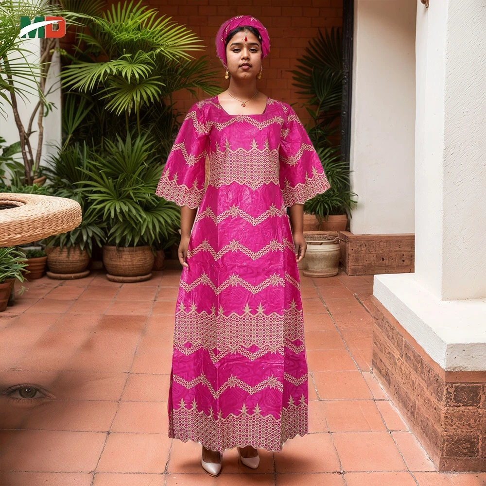 여성용 MD 아프리카 전통 의상, 터키 전통 드레스 자수 바진 리치 부부 웨딩 파티 가운 로브 아프리카 의류