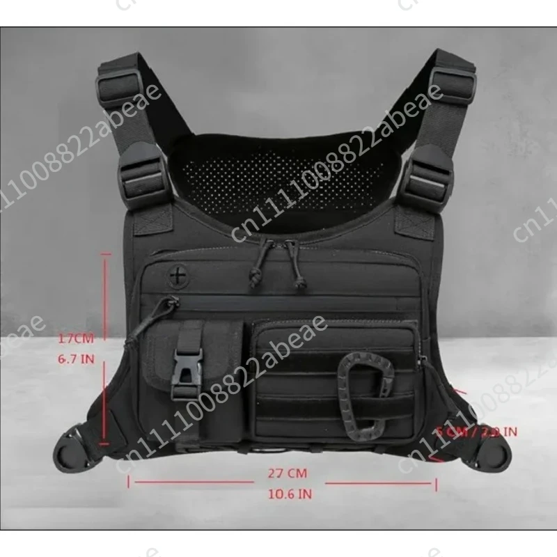 Tactical Chest Bag Men's Vest Edc Waterproof Anti-Theft Chest Pack Rig for Outdoor Cycling Bags Running Front Chest Pack