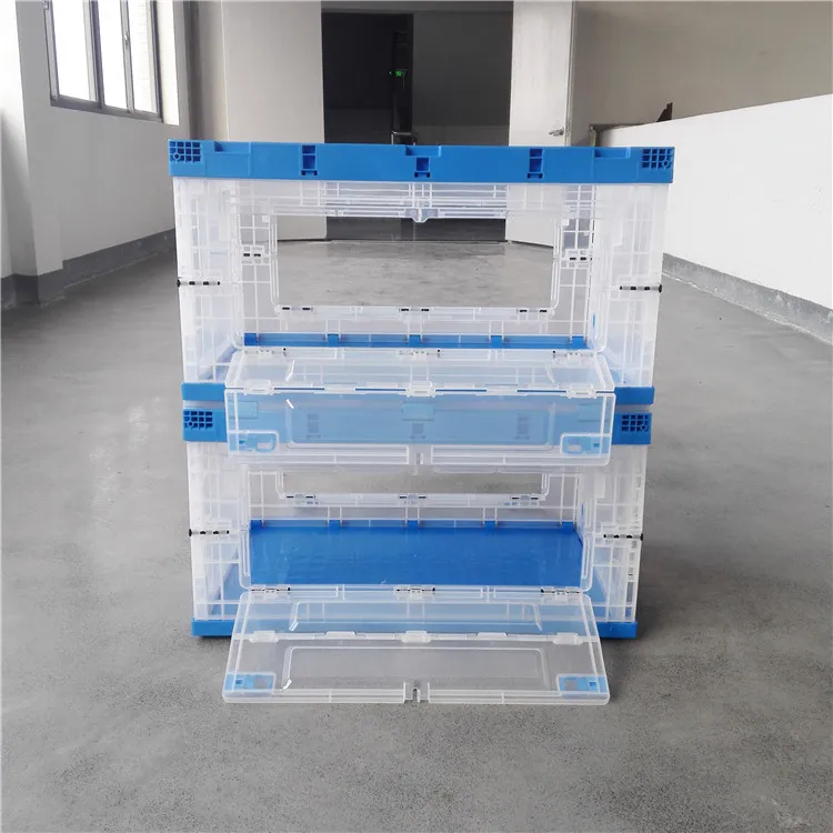Stackable Plastic clear Storage Folding Us General Tool Container Box Crate Containers Bin with Lid