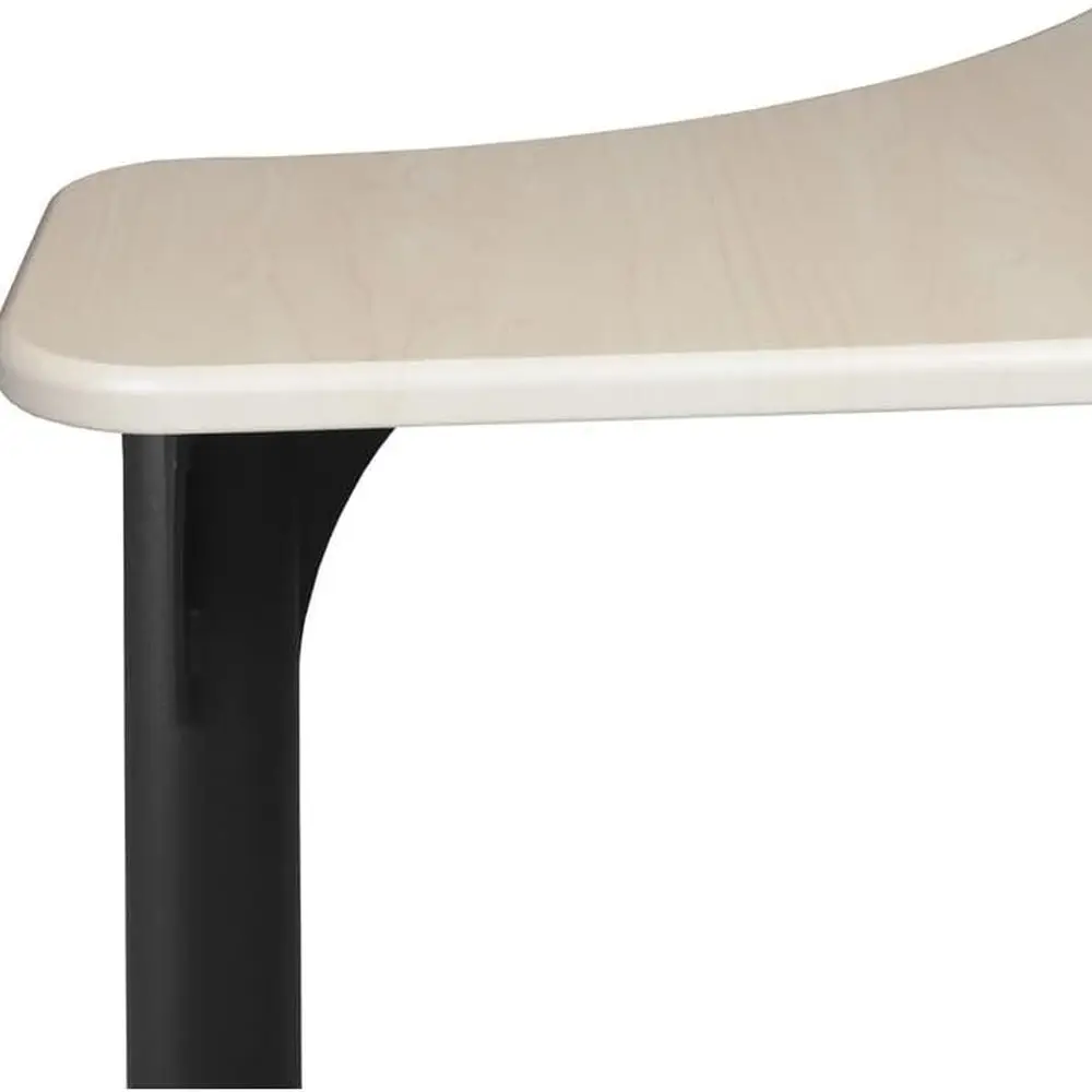 Maple-Finished Height-Adjustable School Desk, 28 Square, 23-34 Range, Rounded Corners