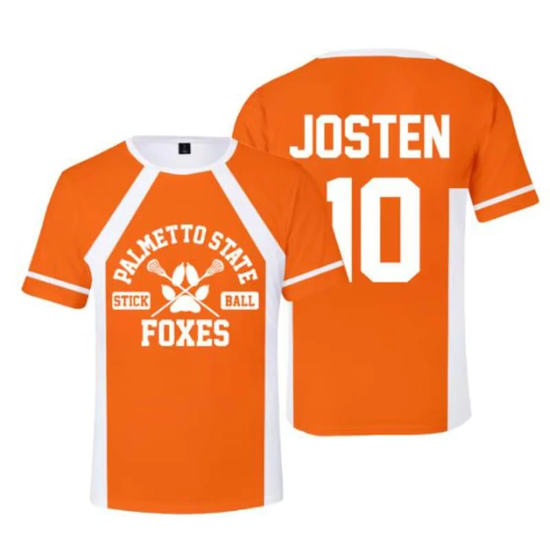 

Джерси Foxhole Court Palmetto State Foxes Косплей Comstume Lacrosse 3d Футболка с принтом Мужчины Женщины Модные топы с короткими рукавами Футболка