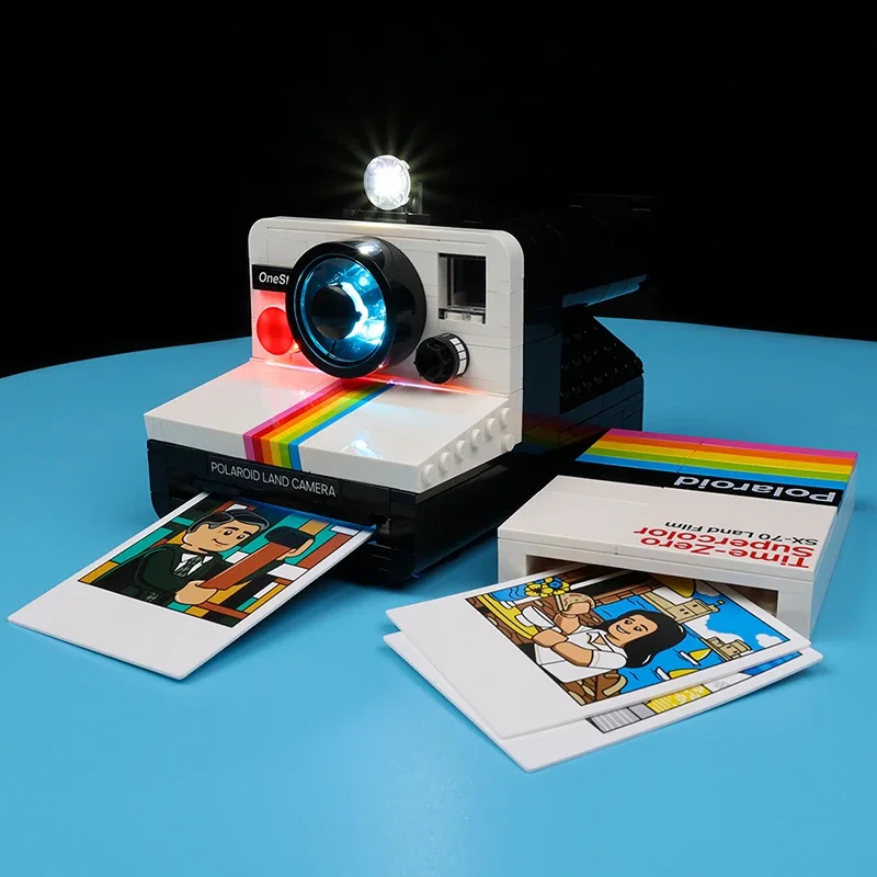 Nenhuma lâmpada iluminação Building Blocks Set, lâmpada de iluminação para Polaroid OneStep SX-70 Camera 21345, brinquedos DIY, presente apenas