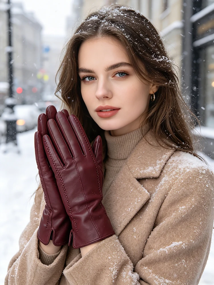 Fashion new women\'s gloves,sheepskin women\'s winter gloves,multiple colors women\'s leather gloves High grade gloves-2226