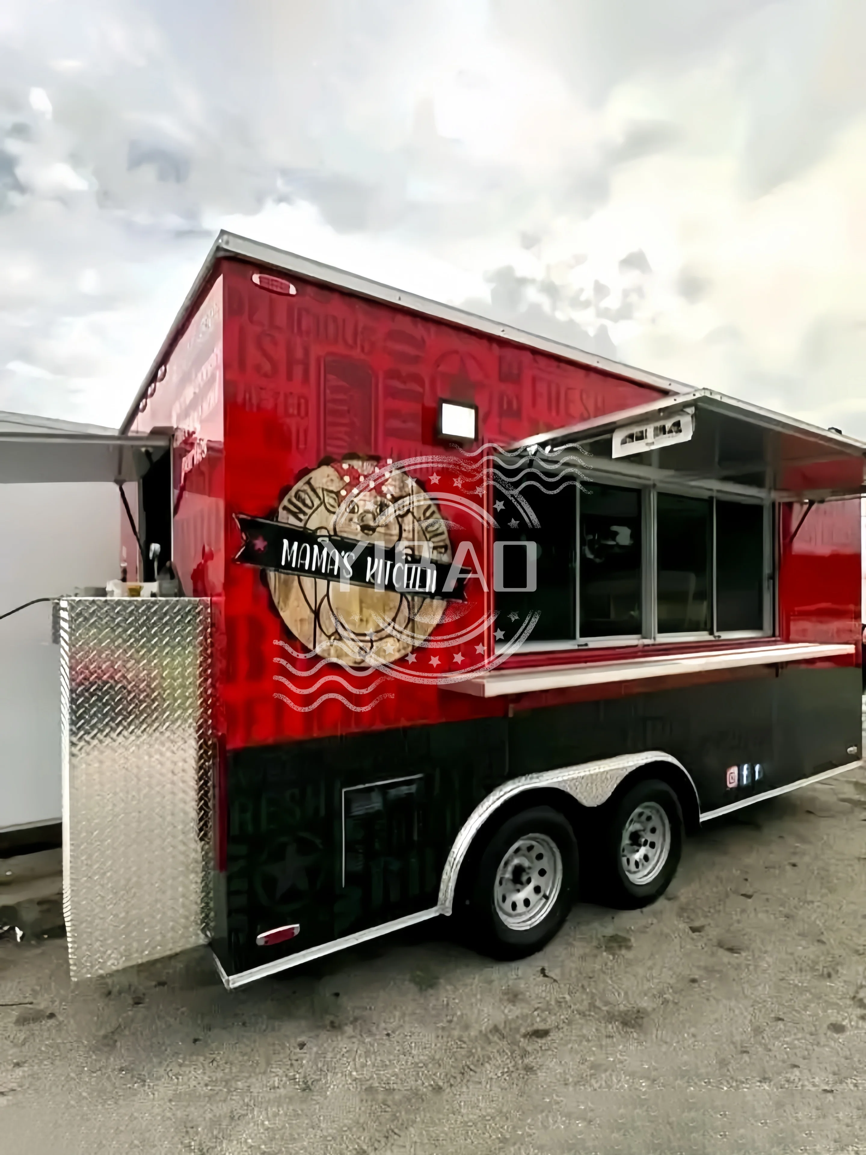 

Food Trailer Truck Mobile Utility Offroad Camper Box mobile bar trailer Outdoor Kitchen in Sale