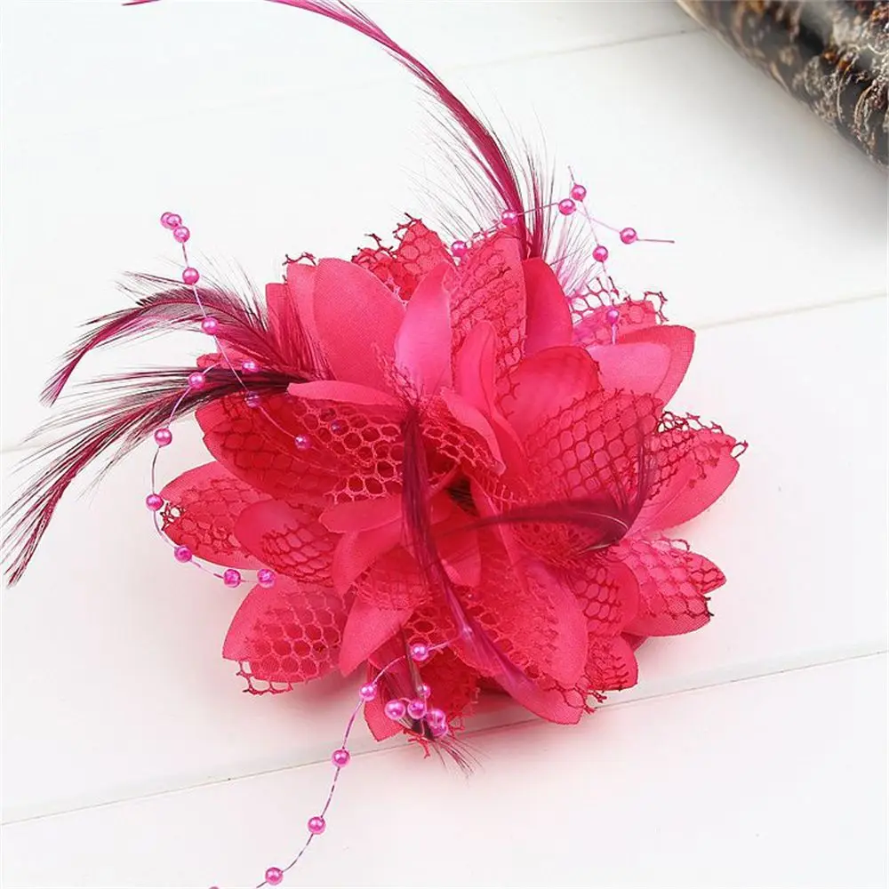 Artist Made ECSTATIC Pink Red Party Festival Rave Flower HairClip Decor Tassel Artist Made MYSTICAL White Pink Fairy Party Festival Flower  main image 3