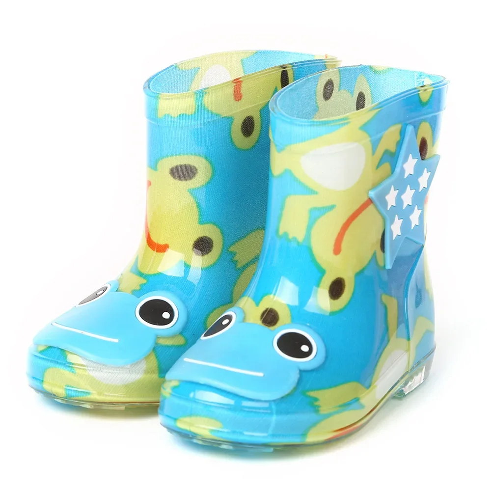 Children Spring Autumn Winter Baby Boys Girls Kids Rhino Candy Color Frog Cat Rabbit Rain Boots Waterproof Shoe