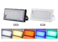 LED Floodlight 50W 100W 220V Red Blue Pink Warm WhiteOutdoor Waterproof Super Bright  Night Market lighting Street Light Lamp