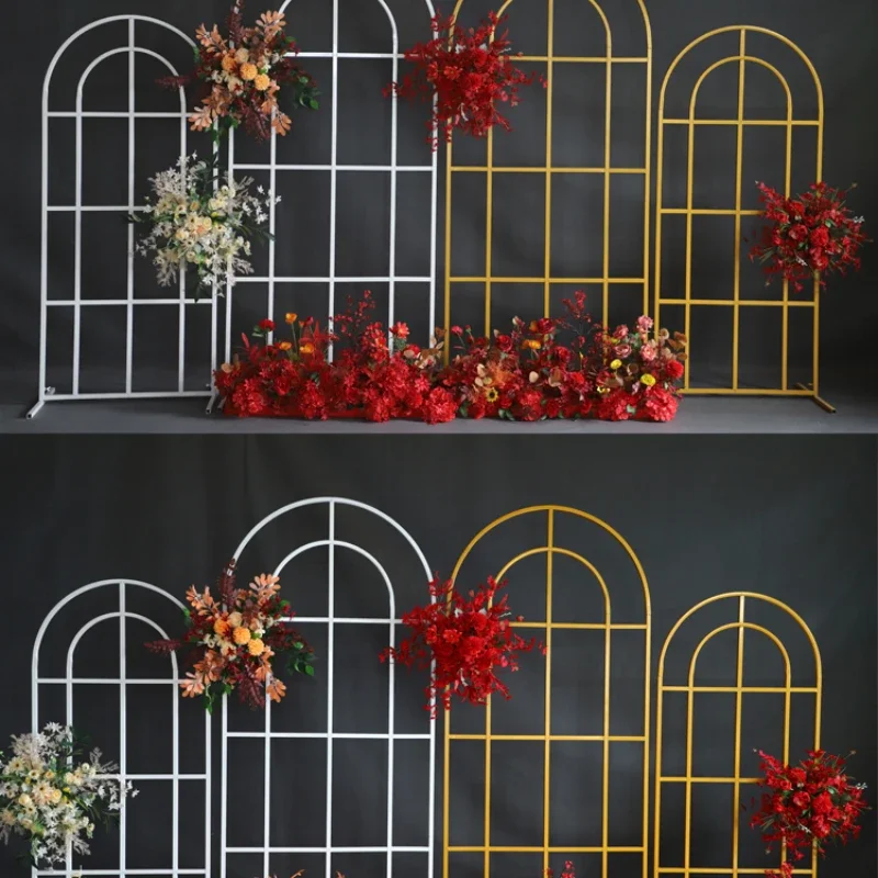 New wedding background wrought iron arch shelf Mori wedding arch wedding stage props decoration