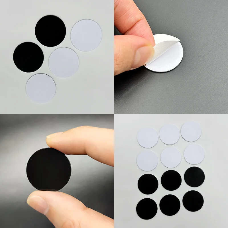 13.56MHz Ntag215 Coins Cards With Adhesive Backing 504 Bytes ISO/IEC 14443 A 25mm Waterproof PVC Ntag 215 NFC Tag