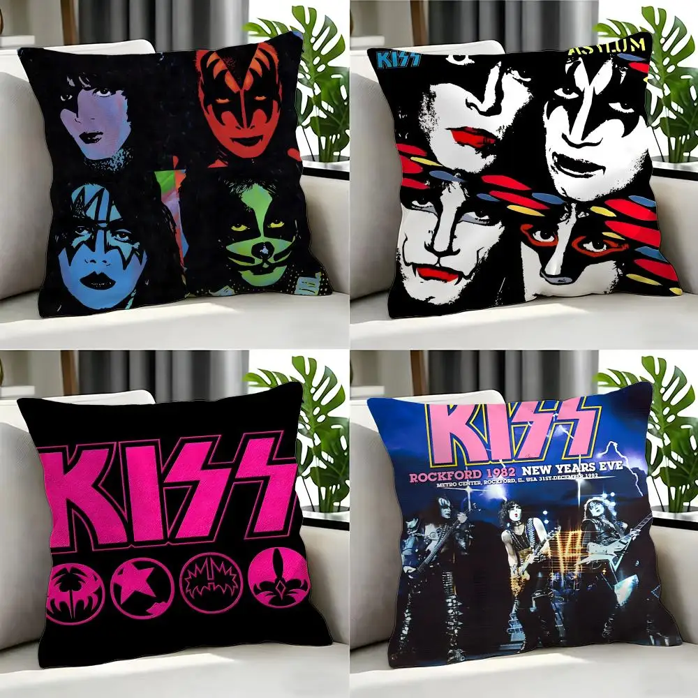 Band Kiss Cushion Cover Cushion Cover Set 4Pcs 50x50 45x45 40x40 Pillowcase Decorative Sofa Home Decor