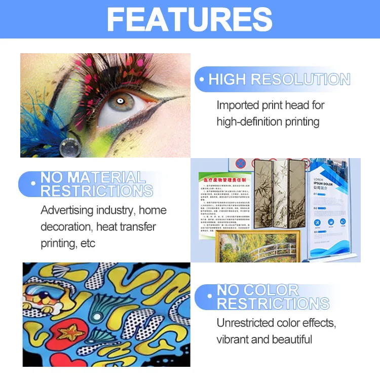 High Quality Eco-solvent Printer Xp600 I3200 1.6m/1.8m/3.2m Wide Format for Print Shop Printing Vinyl Stickers Advertising