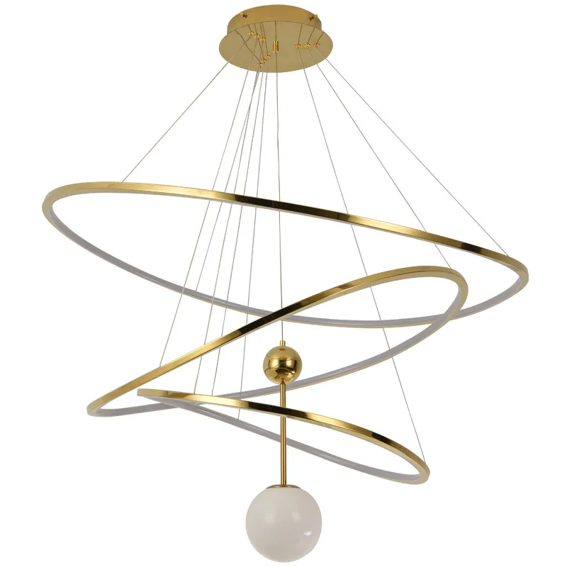

Modern light luxury led chandelier living room designer bedroom exhibition hall villa front desk home
