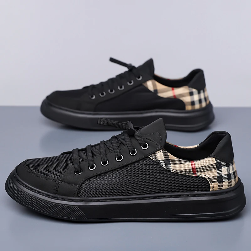 Scarpe da ginnastica vulcanizzate casual in denim americano High-Street blu lavato vintage - Top bassi estivi in tela traspirante con suola grossa