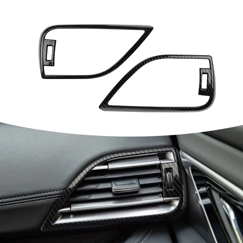 

2PCS Carbon Fiber Dashboard Side Air Vent Covers For 2020-2025 Subaru Outback Legacy Interior Trim