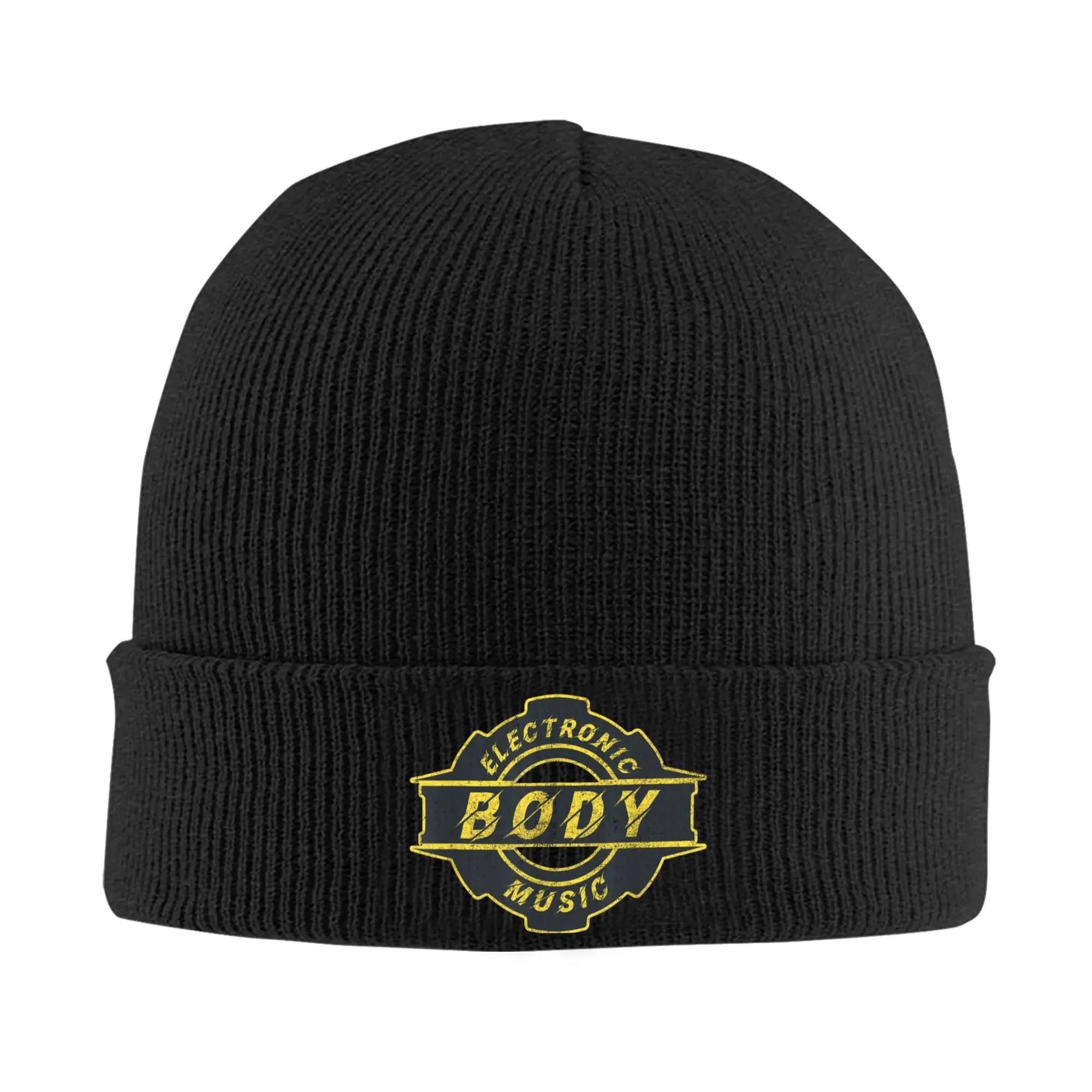 Electronic Body Music EBM Knitted Hats Autumn Winter Skullies Beanies Street Gear Dark Wave Caps Men Women Acrylic  Skullcap