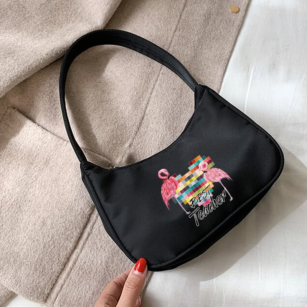 Women's Mini Underarm Bags Fashion Street Handbag Small Bag Teacher Print pattern Casual Underarm Bag Shopping Hobo Shoulder Bag