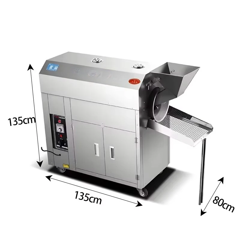 Custom Rotary Tumble Baking Machine Hot Air Circulation Roaster for Seeds Spices Large Quantity Wholesale Price