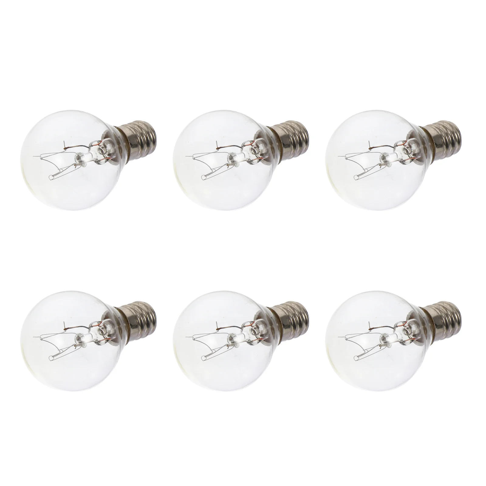 

6Pcs E12 Fragrance Wax Diffuser Bulbs Clear Globe Light Bulbs for Wax Warmer Replacement Oven Lamps High Temperature Resistant