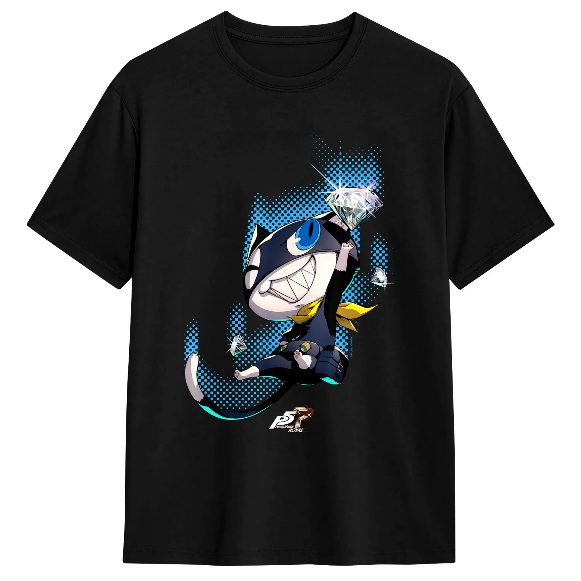 Camiseta Oversized de Verão P-personas 5 Royal Morgana Hipster, Camiseta de Algodão para Homens, Roupas Básicas de Manga Curta Y2K