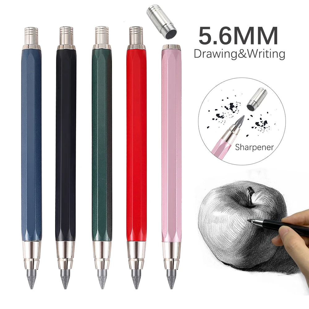 

5.6mm Metal Mechanical Pencil Solid Woodworking Pencil for Sketch Drawing woodworking tool ,construction tool