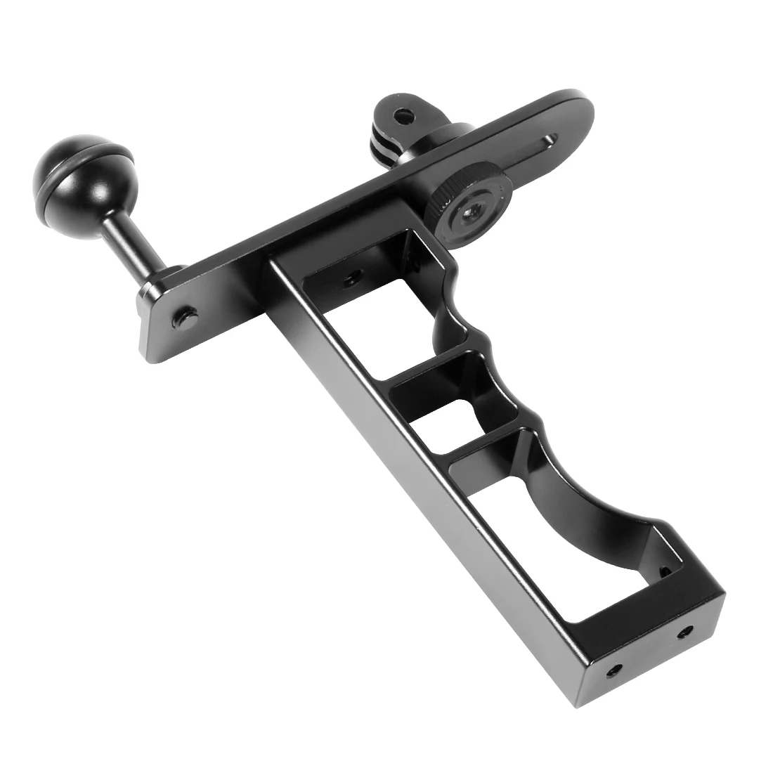 CNC Aluminum Handheld Selfie Stick Hand Diving Grip Monopod Bracket Mount for Gopro Underwater Camera housing Case Handle Tray