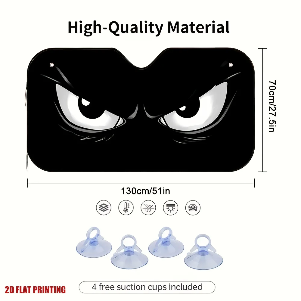1pc Halloween Spooky Eyes For The Car'S Sun Visor, Perfect For Quick Trips And Weekend Escapes, Assists In Blocking Sunlight And