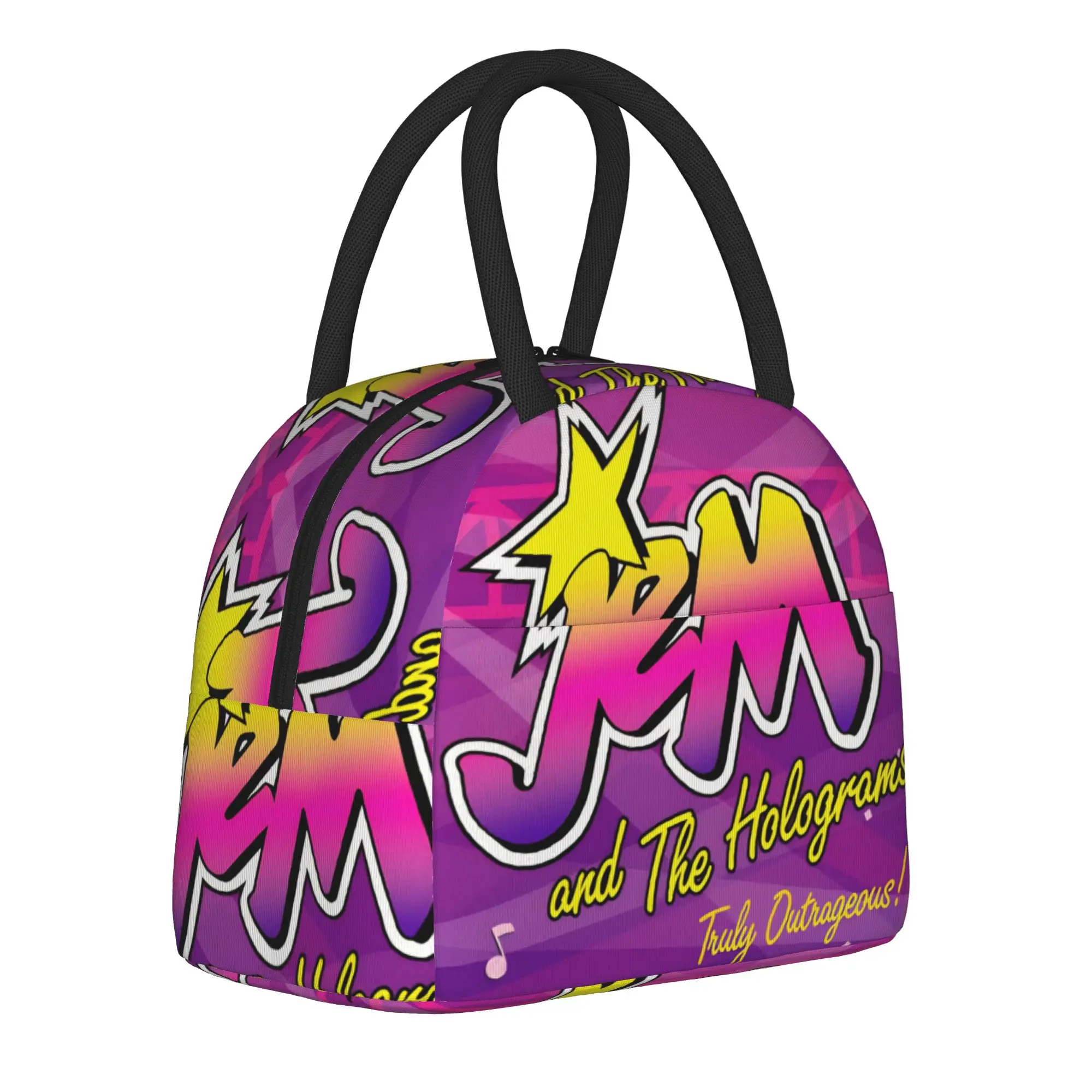Jem And The Holograms Product Insulated Lunch Tote Bag For Outdoor  Storage Food Boxes Portable Thermal Cooler Bento Box