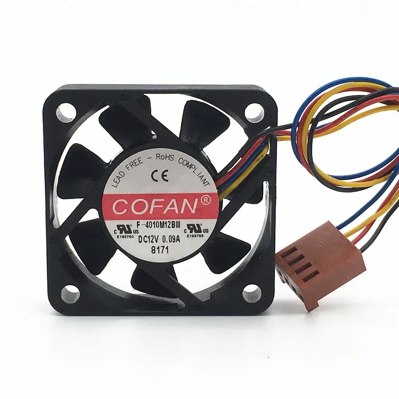 

COFAN F-4010M12BIII DC 12V 0.09A 40x40x10mm 4-Wire Server Cooling Fan