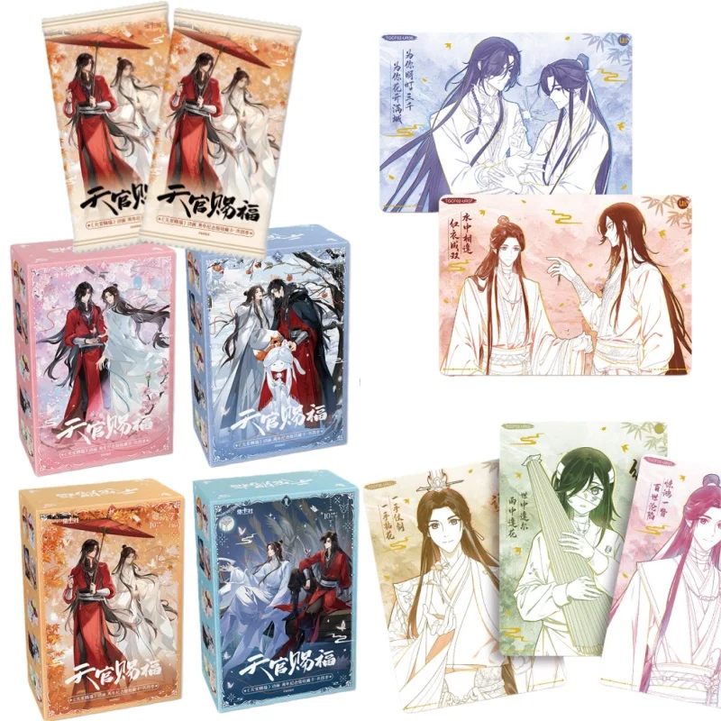 

Новая памятная открытка Four Seasons Heaven Officials' Blessing с героями мультфильмов Hua Cheng, коллекционные товары в стиле аниме, подарок на праздник