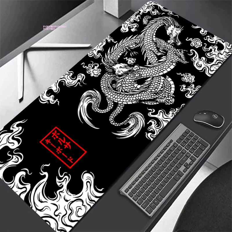 

Japanses Style Dragon 80x30cm XL Lockedge Large Gaming MousePad Non-Slip Computer Gamer Mousemat Desk Mousepads for PC Desk Pad