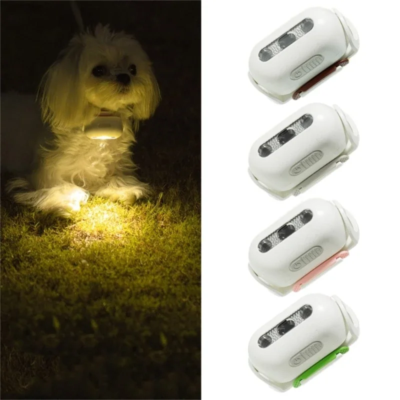 Clip On LED Safety Light for Pet Puppy Collar Light for Camping Hiking Night Walking USB Dog Rechargeable Collar Light