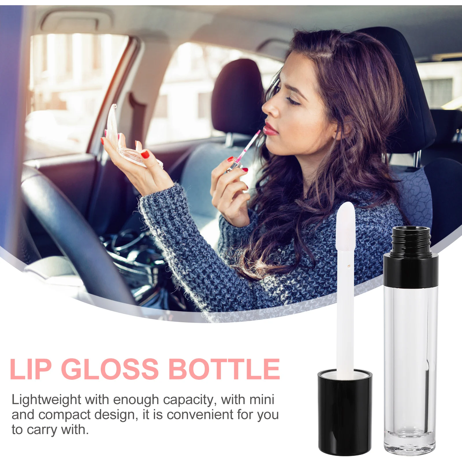 10 Pz 8 Ml Bottiglie di Lucidalabbra Riutilizzabili Contenitore Da Viaggio Leggero per Balsamo per le labbra Crescita Delle Ciglia Campioni di Olio di Stoccaggio Riutilizzabile ABS