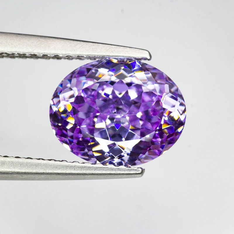 Fancy Purple Blue Oval 100 taglio sfaccettato Cubic Zirconia Lab zircone CZ 4K taglio 5A + qualità per la creazione di gioielli