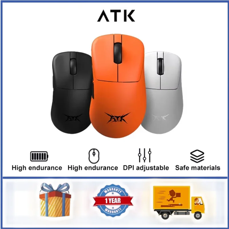 

VGN ATK Z1 Wired Wireless Dual Mode Up Mouse 8K PAW3950 30K Low Latency Esports Gaming Mouse Laptop Office Accessories