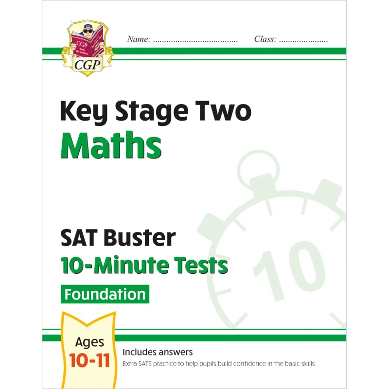 

KS2 Maths SAT Buster 10-минутные тесты Тональный крем для тестов 2025 года Книги CGP Координация Групповые публикации 9781789084627 Книга