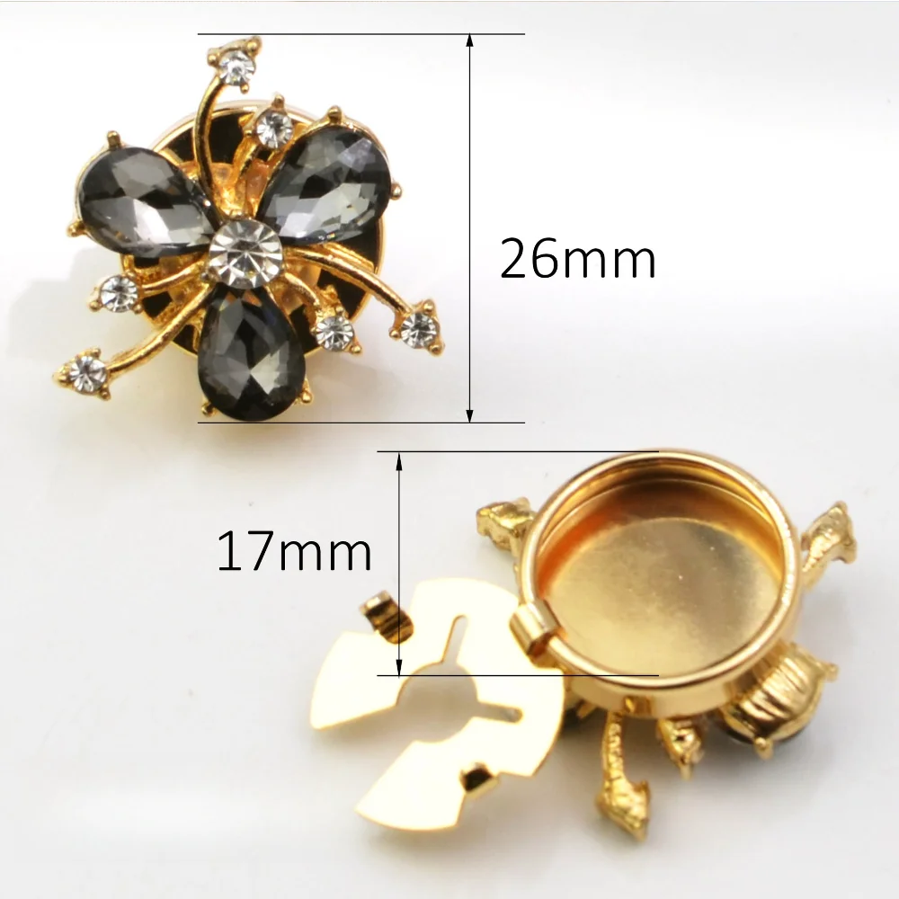 1 pcs Multi-colored Crystal Flower Button Covers Sleeve Buttons A Key Accessory for Enhancing The Look of A Suit and Coat