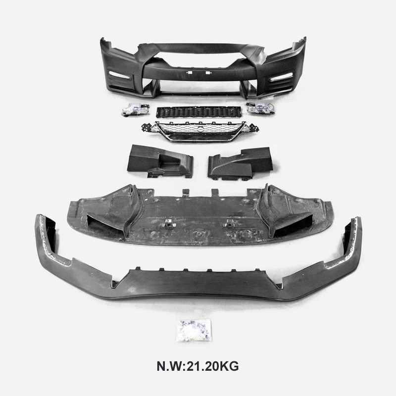 

For GTR R35 MY17 Front Bumper (NIS Type, with DRL) (FB,FL,FG,FLG), Car Exterior Body Bumper, Modification Part