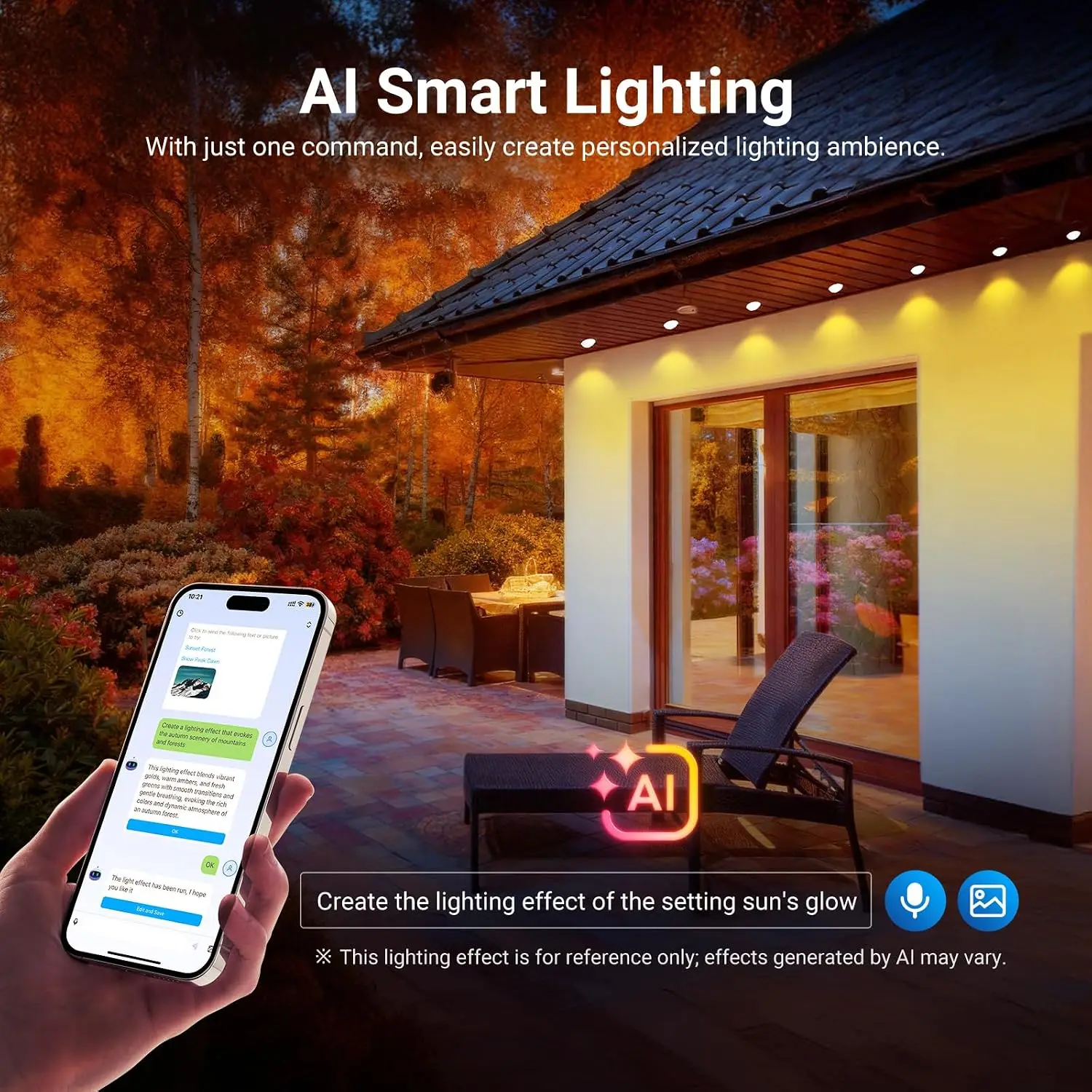 NEEWER 48ft/96ft/144ft/196ft Smart Permanent Outdoor Lights,AI RGB IC CW Eaves String Christmas Lighting 120 LEDs IP65 Alexa App