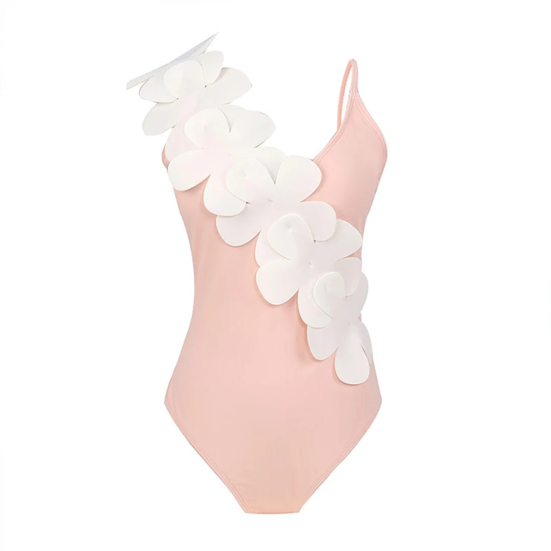 S - XL Sexy mit Sarong, 3D-Blumenmuster, tiefes V-Ausschnitt, hoch geschnitten, Damen-Badeanzug, einteiliger Badeanzug, Damen-Badebekleidung, Badeanzug, Modell V5035 – Detail 39