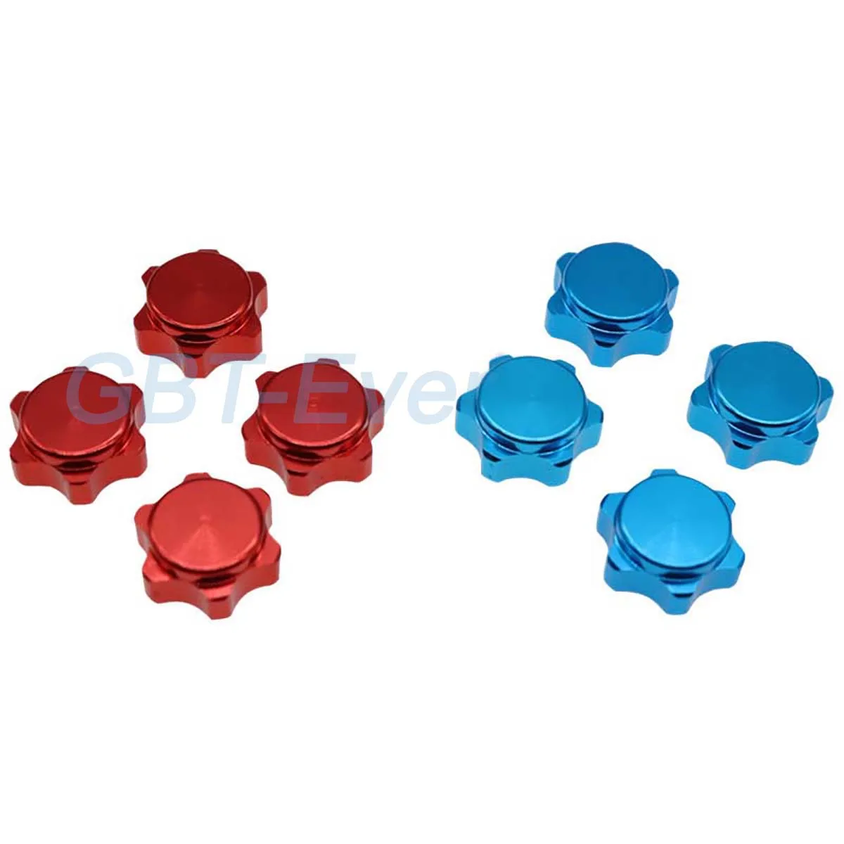 

4Pcs Red/Blue 17mm Dustproof Nut 1/8 Car Combiner Nut Aluminum Alloy Shock Absorber Top Cover