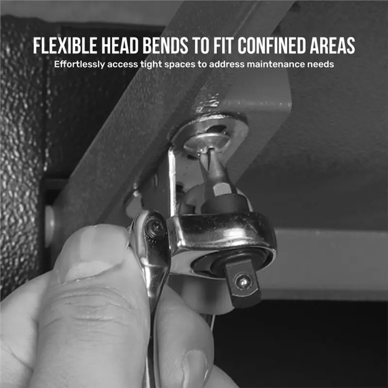 B62B-2-IN-1 Mini Ratchet Wrench With Activity Head Carbon Steel Double-Ended Wrench For Home Repair