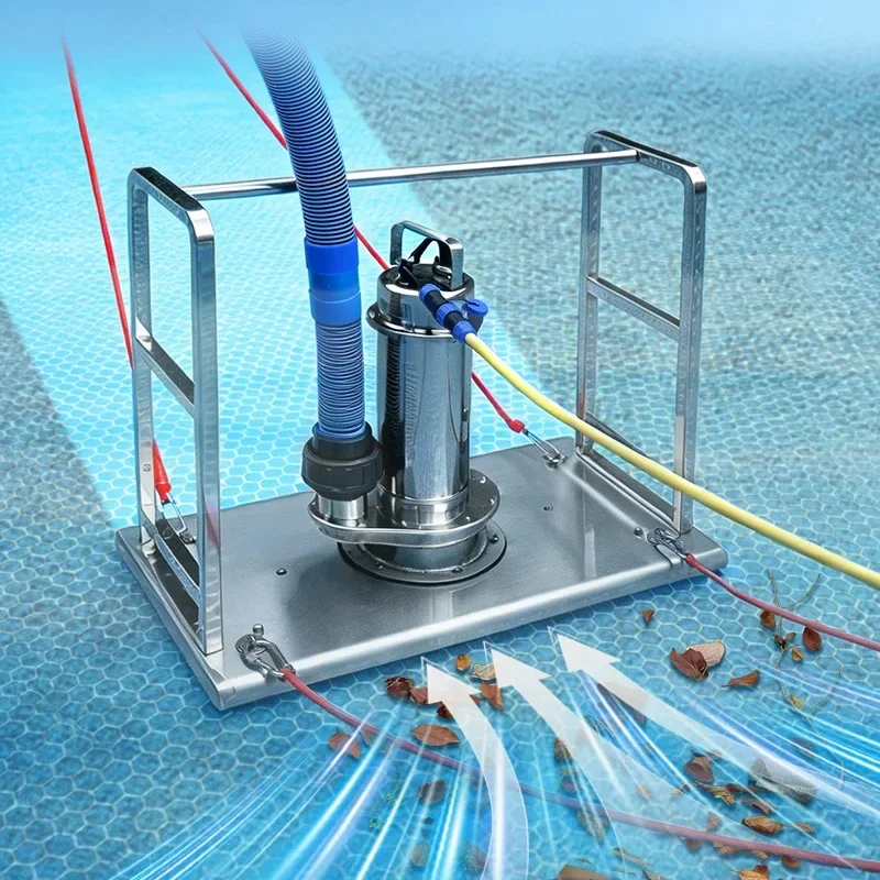 No-Flooding Pool Suction Pump; All-Steel, One-Piece, Clog-Resistant Suction; Pool Bottom Cleaner(Customized)