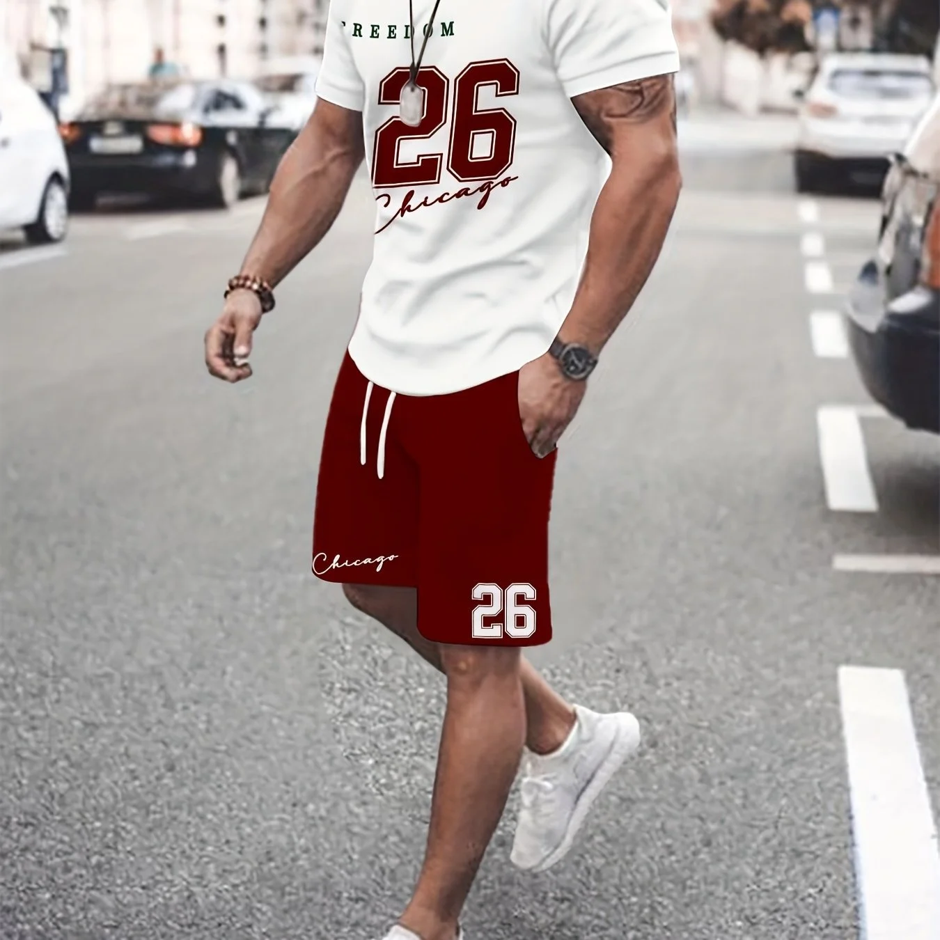 

2025 Latest Hot T-shirt Set 3D Vacation Style Trendy Various Elements Fashionable Street Men's Set Summer Top Shorts Breathable