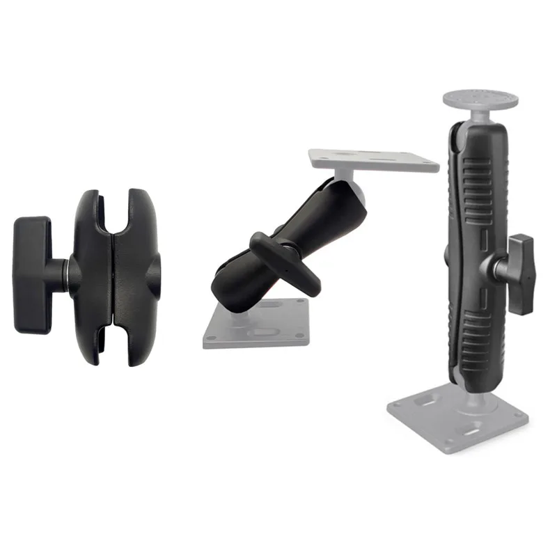 Tugas Berat 9Cm 14.5Cm 23Cm Aluminium 1.5 Inci Ballhead Mount Soket Ganda Lengan untuk 1.5 Inci Ball Base Mount Sepeda Motor Kamera Lengan