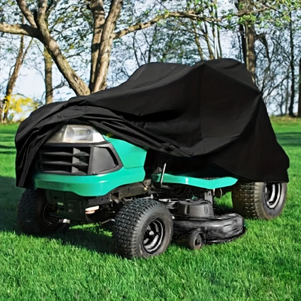 Yard Tractor Storage Cover, Heavy-Duty Black Oxford Fabric, Professional Outdoor Lawn Mower Protector & Accessories