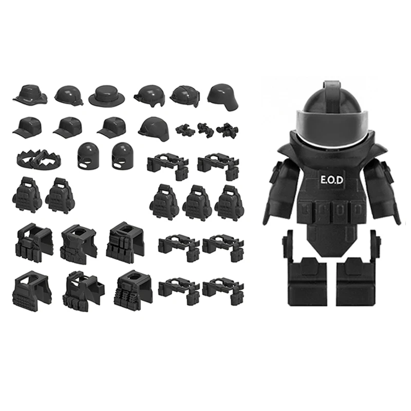 City SWAT Ghost Commando Figures Special Forces Building Blocks Modern Army Soldier Police Military Weapon Bricks Toys For kids