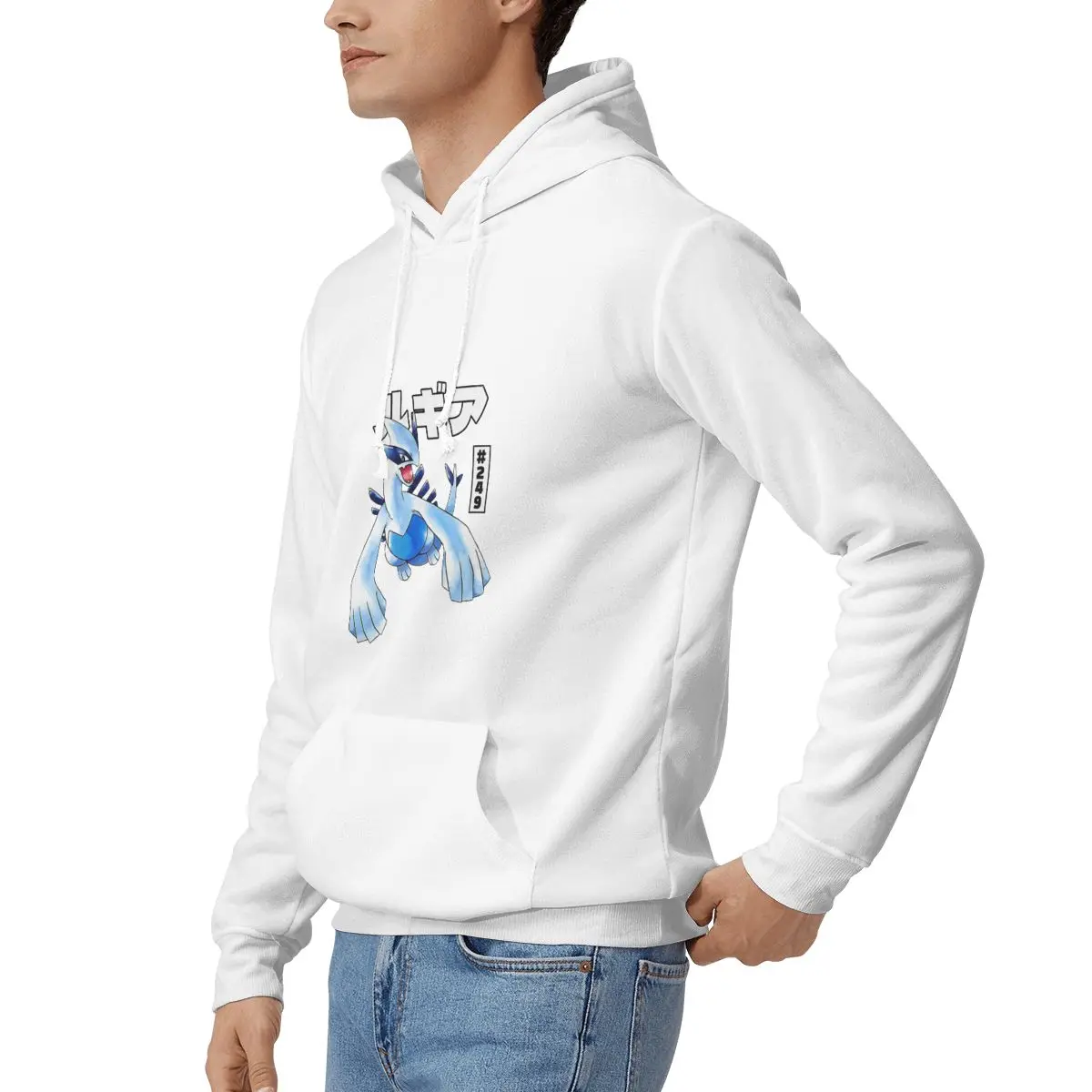 Lugia ريترو تصميم هوديس الرجال النساء بلوزة كاجوال بلوزات Harajuku ملابس طويلة الأكمام الخريف الشتاء