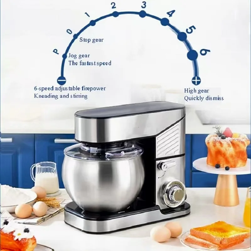 Large Capacity 7-Liter Automatic Electric Egg Beater Chef Machine Bowl-Lift Design USB Commercial Baking Cream Whipping