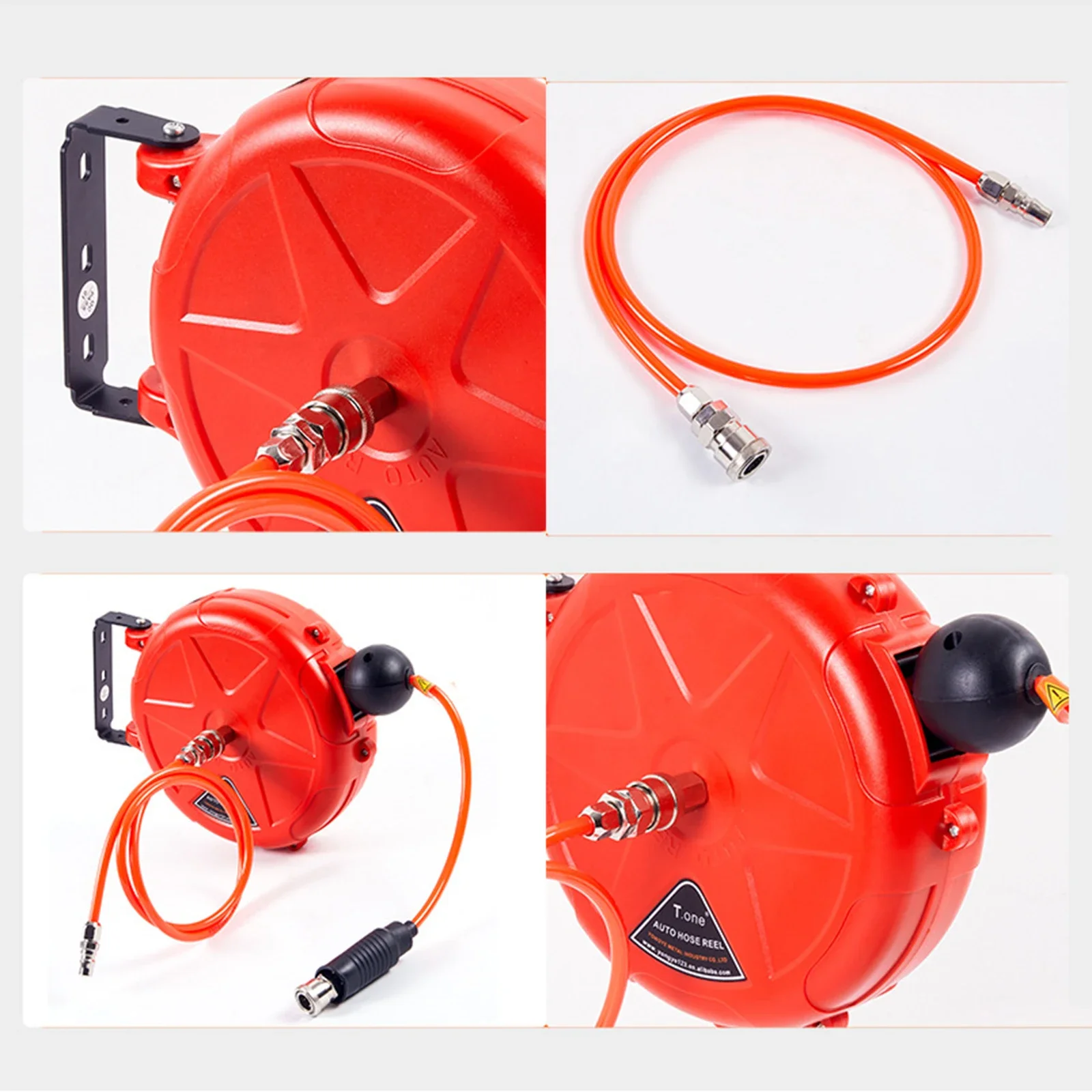 بكرة خرطوم هواء قابلة للسحب، بكرة خرطوم ضاغط الهواء المغلقة لورش العمل والكراجات ومحلات إصلاح السيارات وتنظيف الحديقة #6