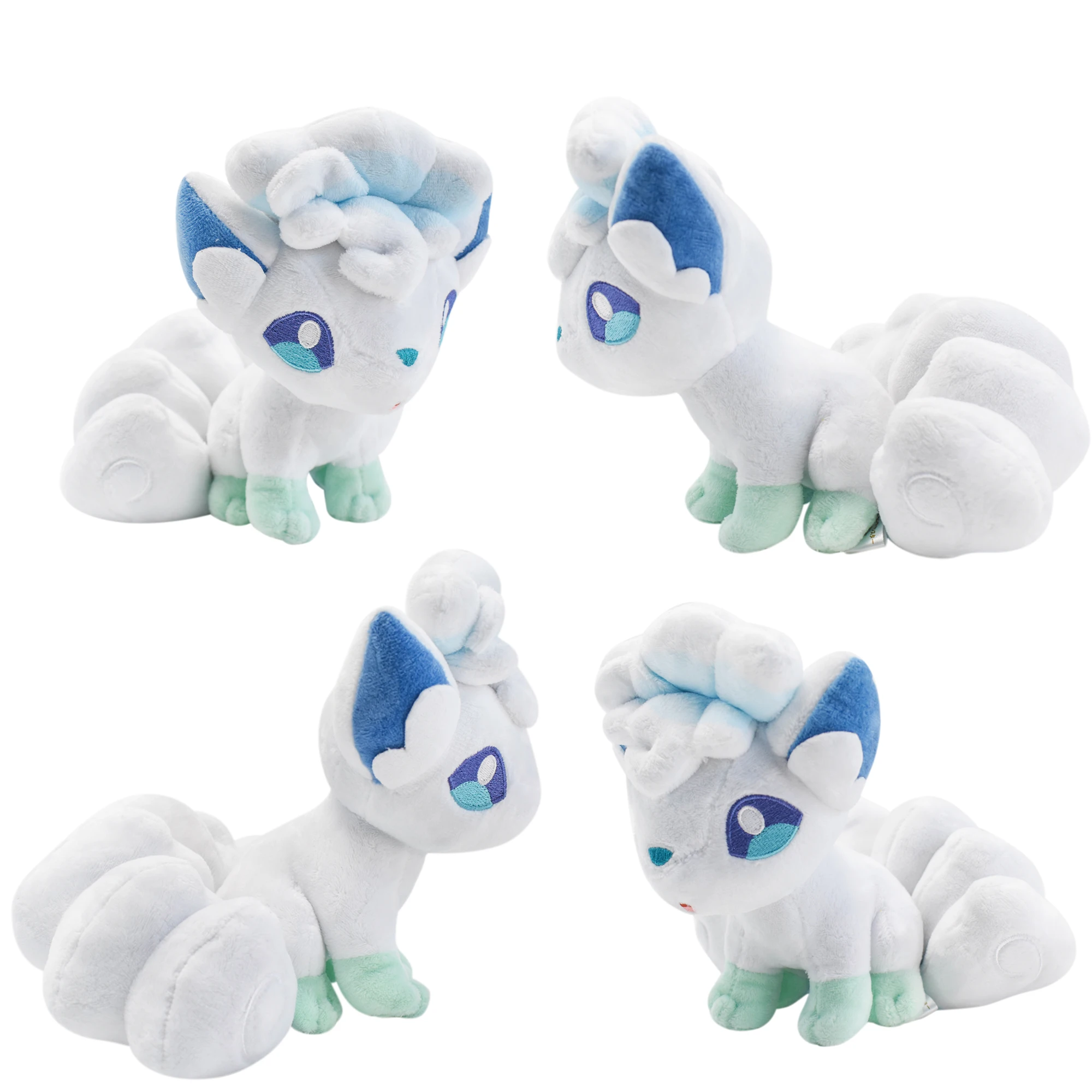Alolan Vulpix peluche gioco di peluche per regalo da collezione, simpatico personaggio dei cartoni animati nero 9 pollici